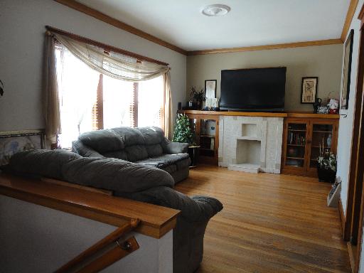 2529 Grove Avenue Berwyn, IL 60402 - Photo 3 of 16 a living room with fireplace furniture and a flat screen tv