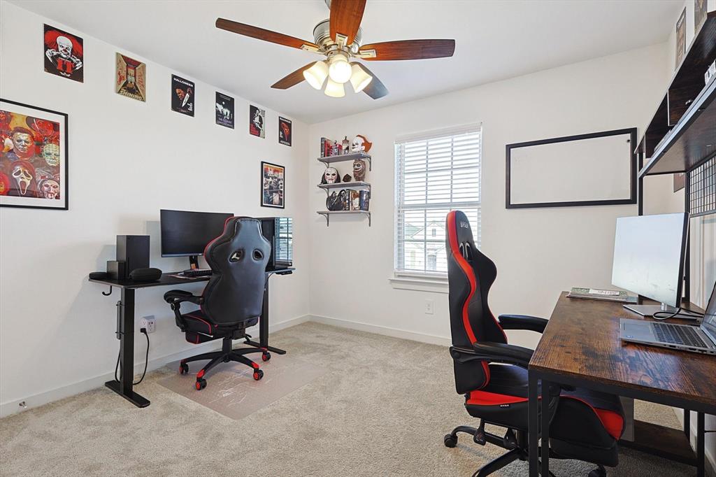 4235 Bullock Lane Forney, TX 75126 - Photo 30 of 40 a view of a workspace with furniture and a window