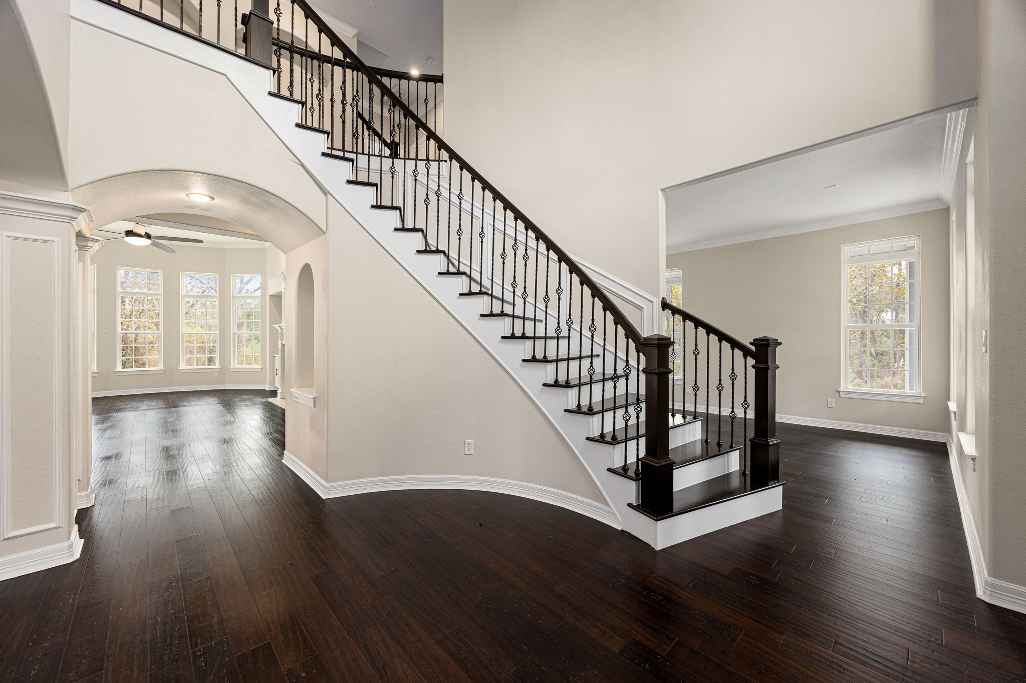 14882 Gingham Road Montgomery, TX 77356 - Photo 31 of 50 a view of entryway with wooden floor and stairs