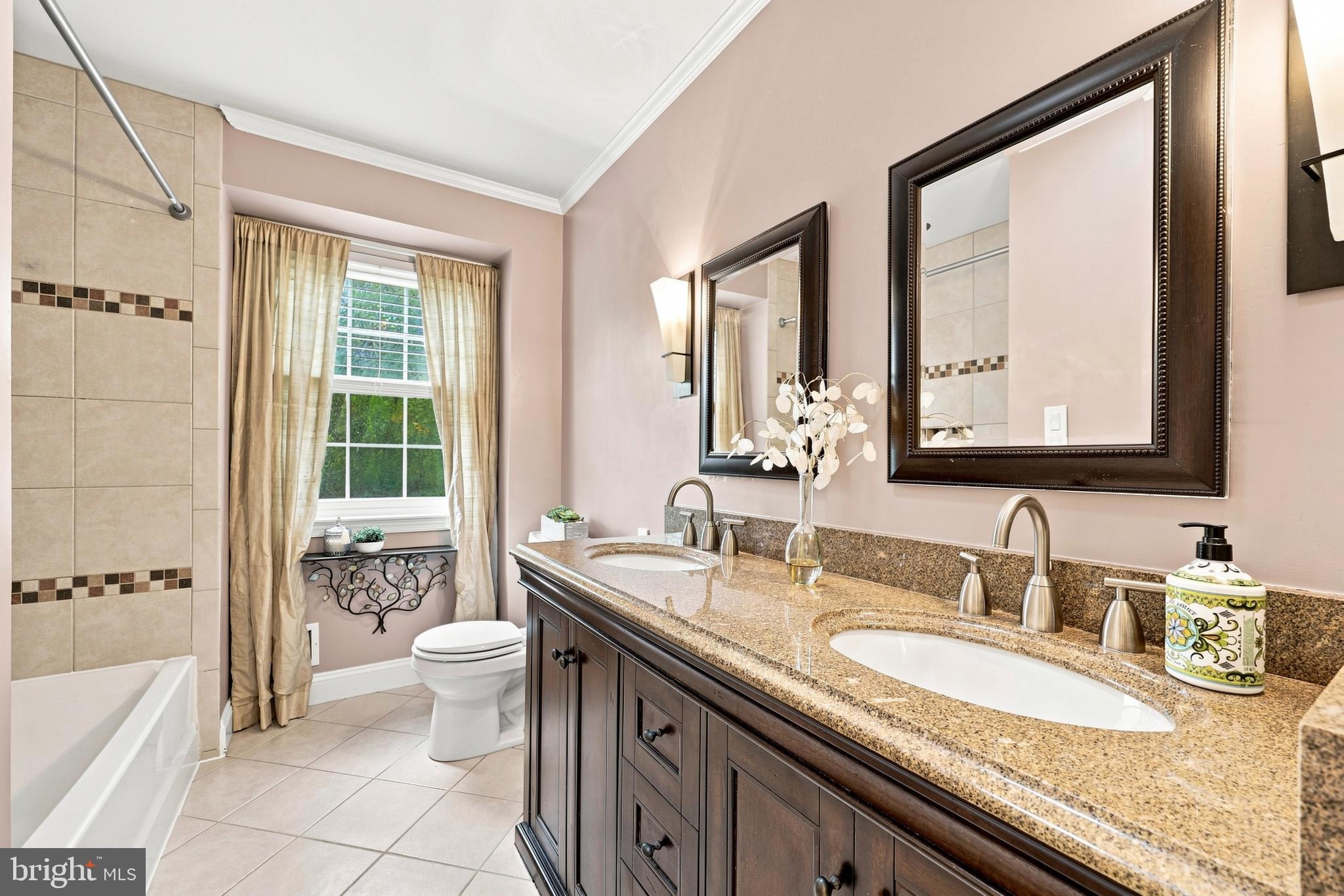 1500 Arbor View Road Silver Spring, MD 20902 - Photo 31 of 46 Hall Bath with Dual Vanities