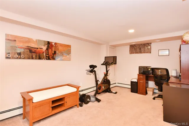 a room with gym equipment