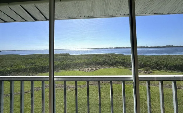 a view of a from a balcony