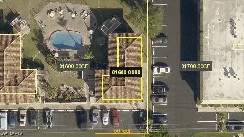 an aerial view of a residential apartment building