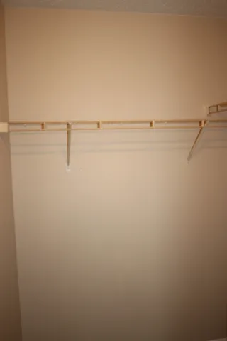 a view of small space with racks on the wall
