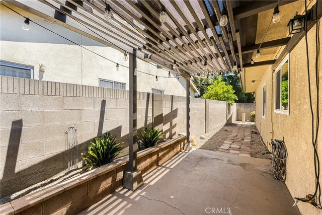 a view of a pathway of a building