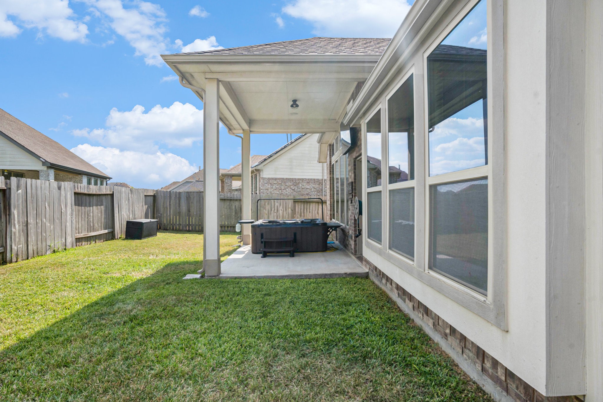 17438 Farm Pasture Trail Hockley, TX 77447 - Photo 23 of 25 a view of a porch with furniture and garden
