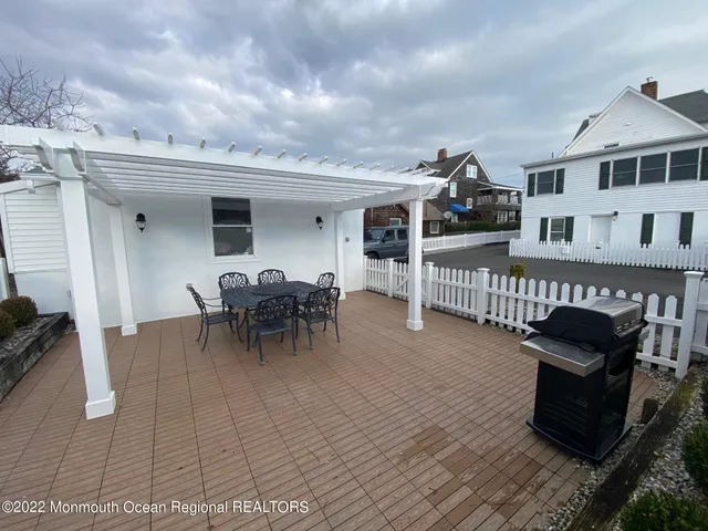 a view of a terrace with seating space
