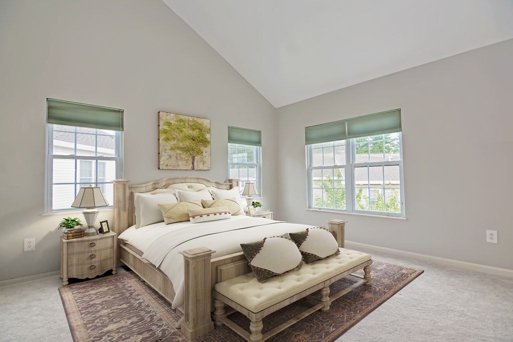 43 Turtle Brook Road, Unit 43 Canton, MA 02021 - Photo 11 of 28 a bedroom with a bed and wooden floor