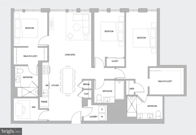 a white wall with a white comforter and painting on the wall