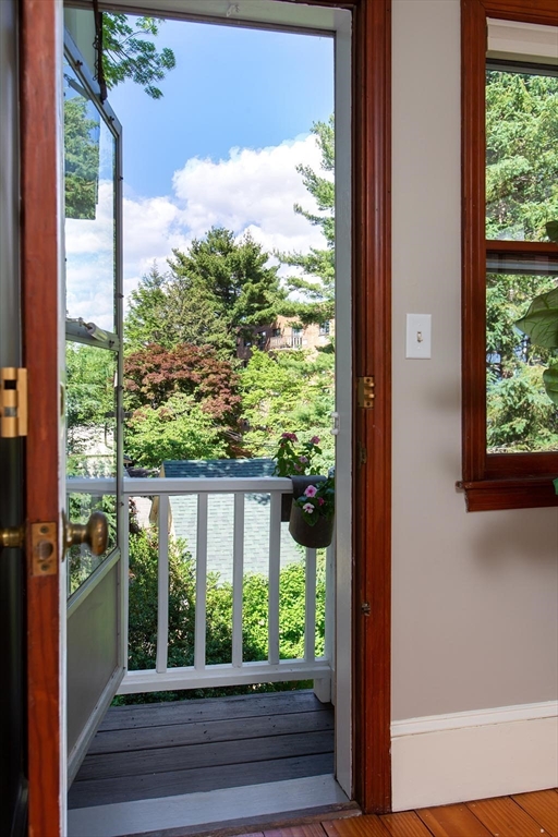 17 Coolidge Street Brookline, MA 02446 - Photo 19 of 41 a view of a glass door with a tree in front of it