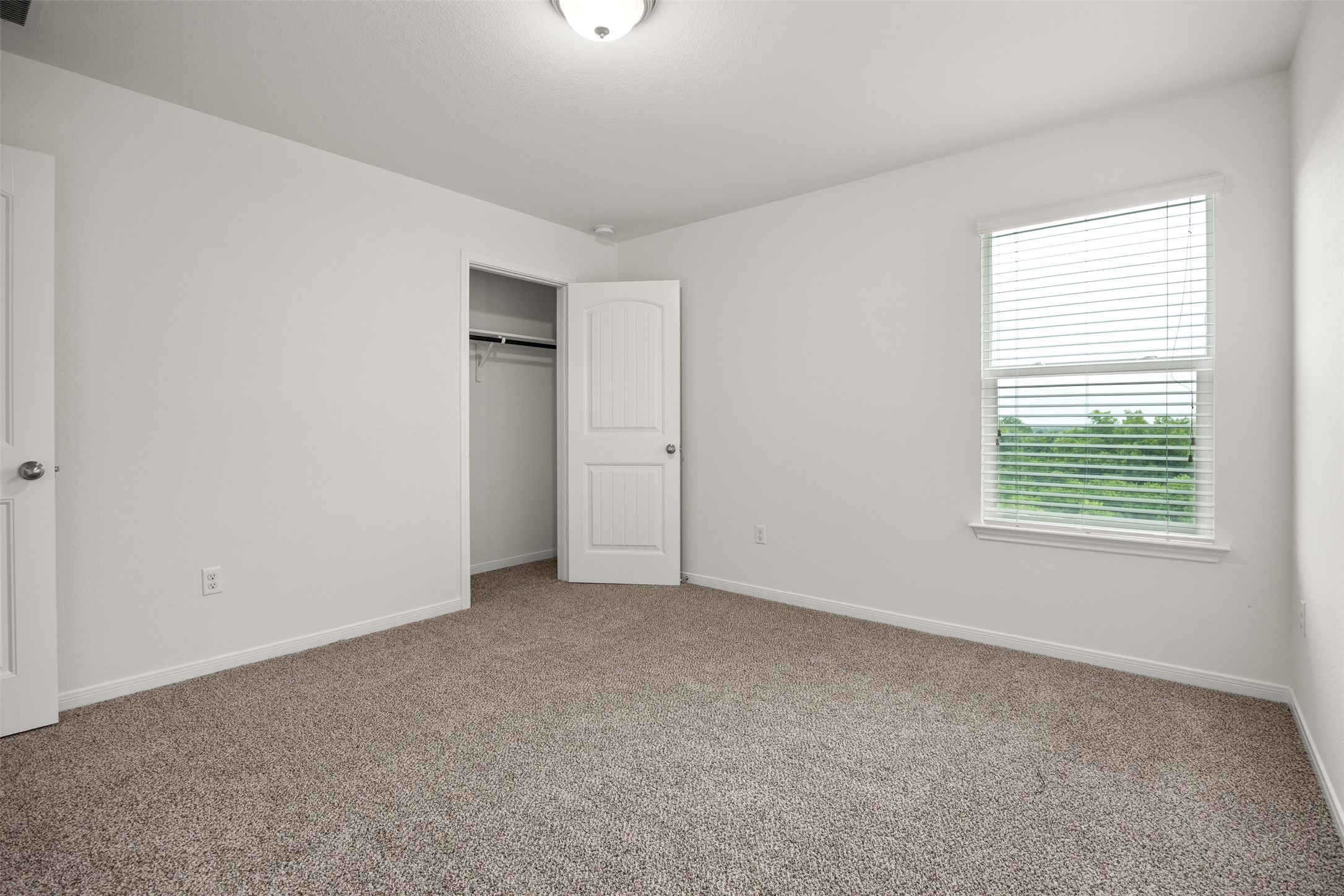 703 Liard River Road Hutto, TX 78634 - Photo 12 of 16 A well-proportioned room with soft carpet and a window overlooking lush greenery.