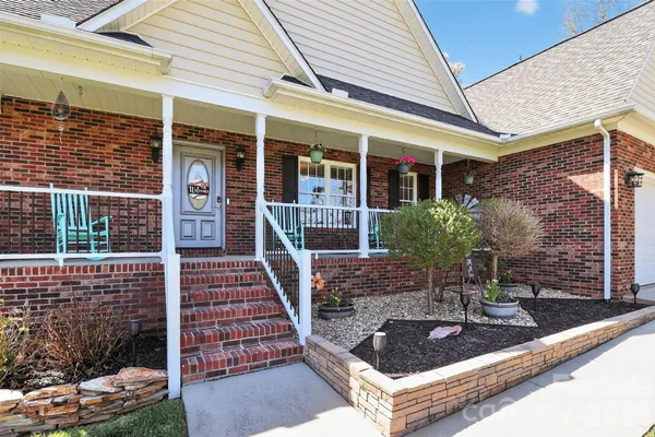 a view of a house with a porch