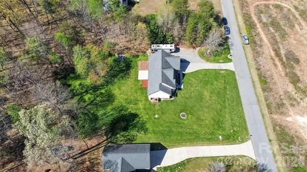 an aerial view of multiple house