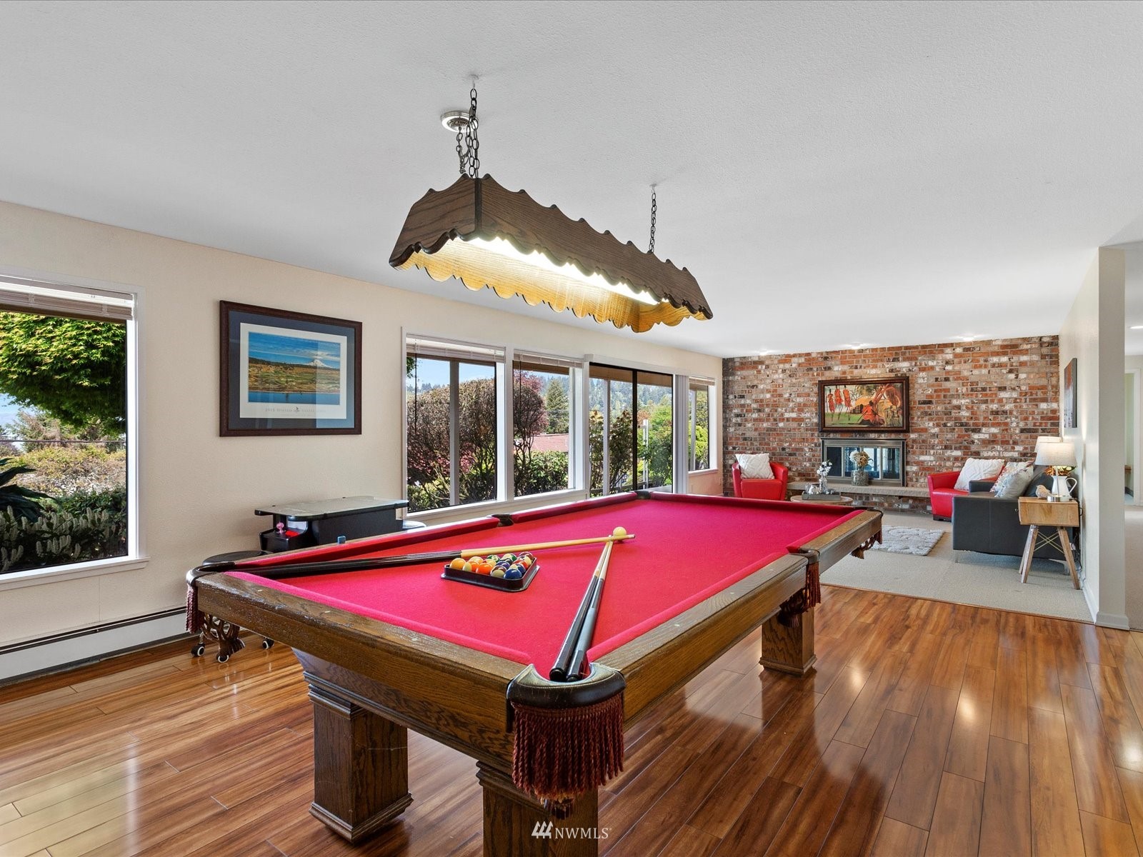 18156 Riviera Place Southwest Normandy Park, WA 98166 - Photo 21 of 40 a room with pool table and windows