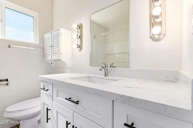 a bathroom with a sink and a toilet