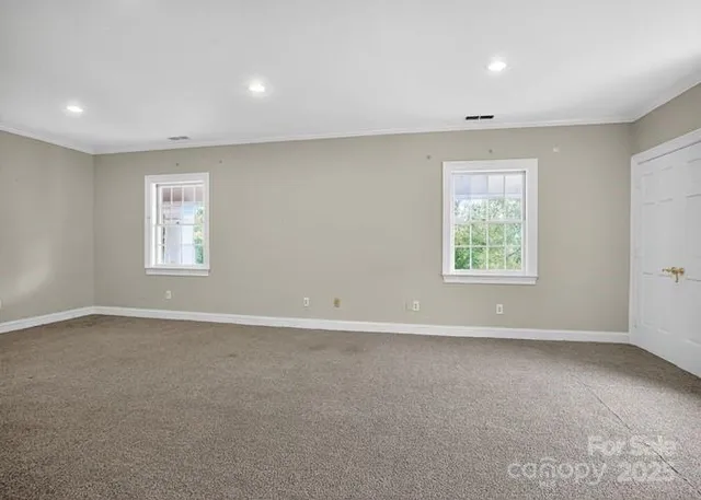 an empty room with a window