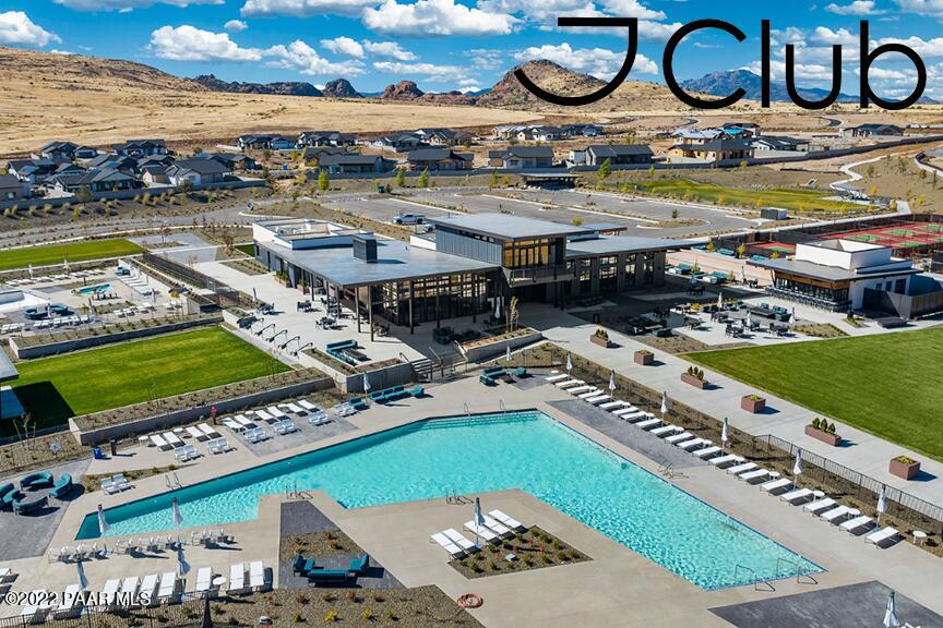 5707 East Killen Loop Prescott Valley, AZ 86314 - Photo 24 of 28 an aerial view of a pool patio swimming pool and outdoor seating