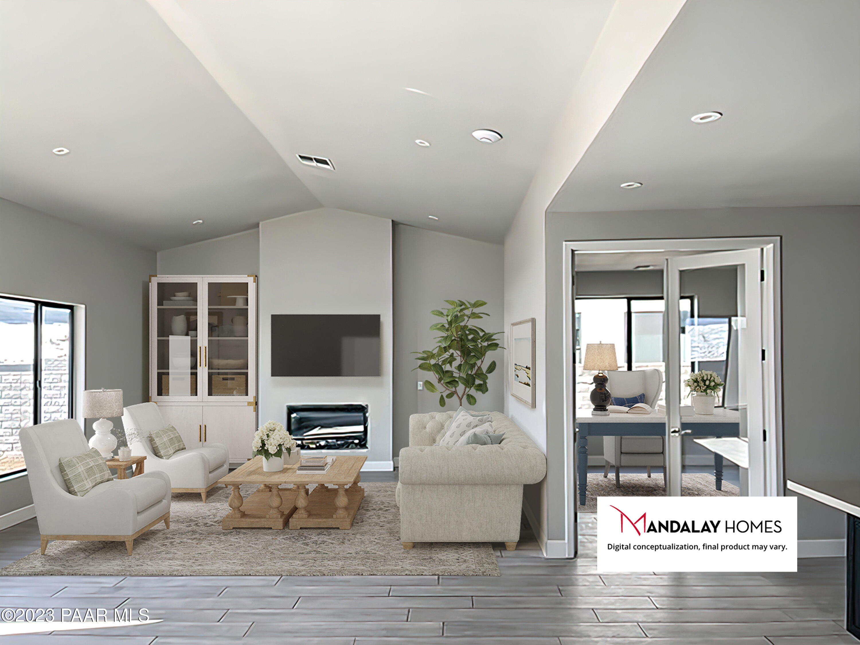 5707 East Killen Loop Prescott Valley, AZ 86314 - Photo 4 of 28 a living room with furniture and a flat screen tv