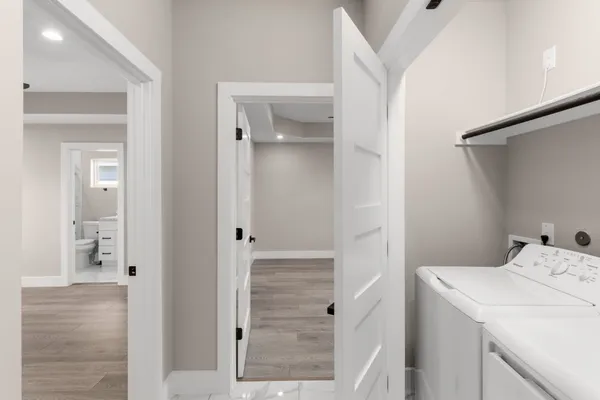 a bathroom with a sink and shower