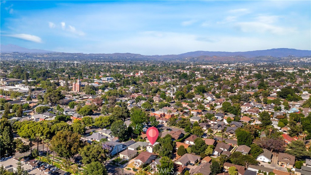 339 South Orange Street Orange, CA 92866 - Photo 48 of 52 an aerial view of residential house with outdoor space and trees