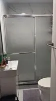 a close view of bathroom shower