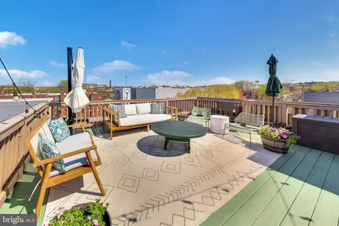 a outdoor view with a sitting space