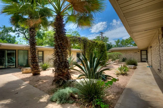 a view of a house with a patio