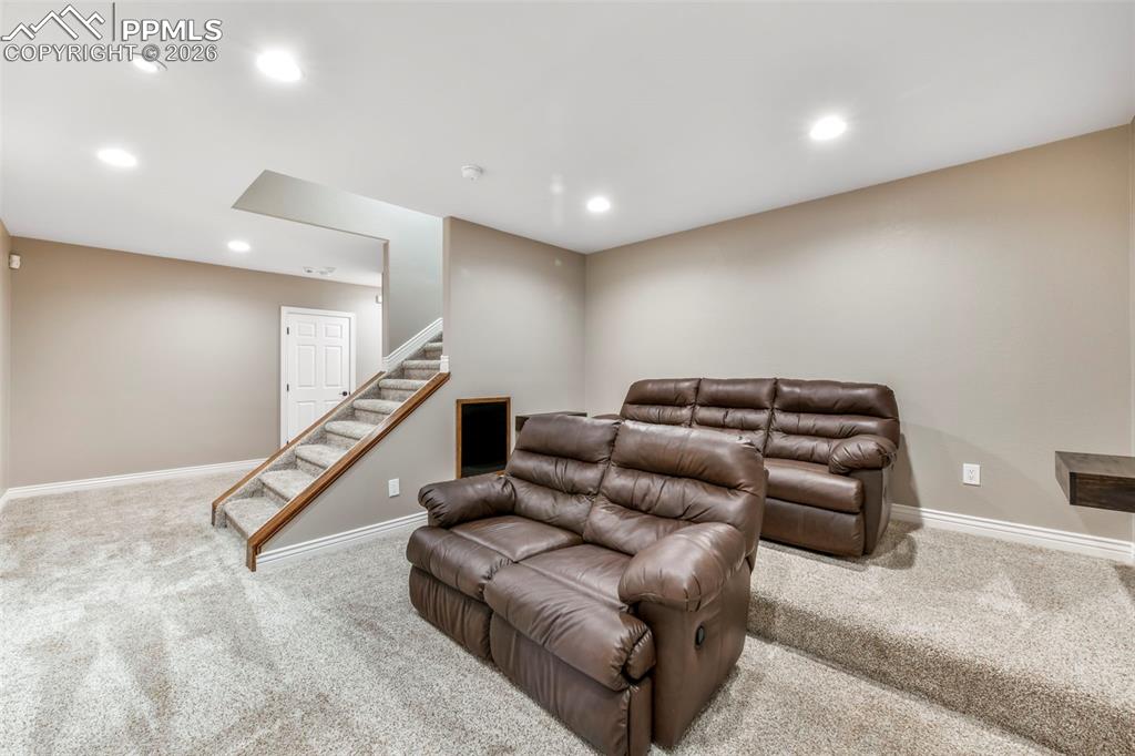 17725 Martingale Road Monument, CO 80132 - Photo 29 of 50 a projector room with furniture