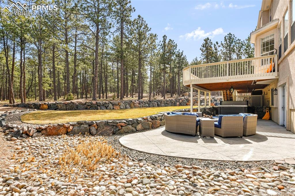 17725 Martingale Road Monument, CO 80132 - Photo 43 of 50 a view of a house with swimming pool and sitting area