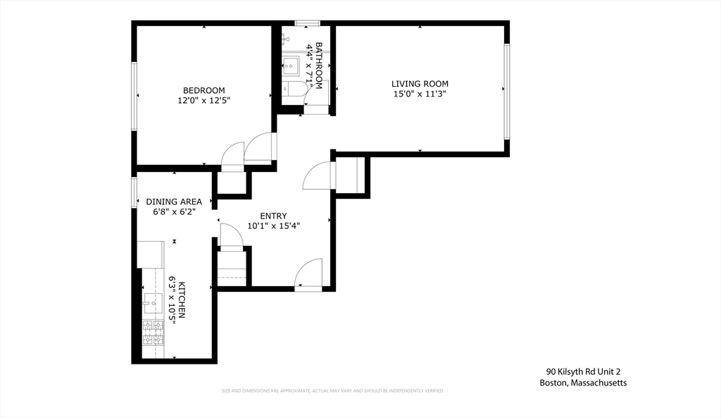 90 Kilsyth Road, Unit 2 Boston, MA 02135 - Photo 18 of 18 a picture of a floor plan
