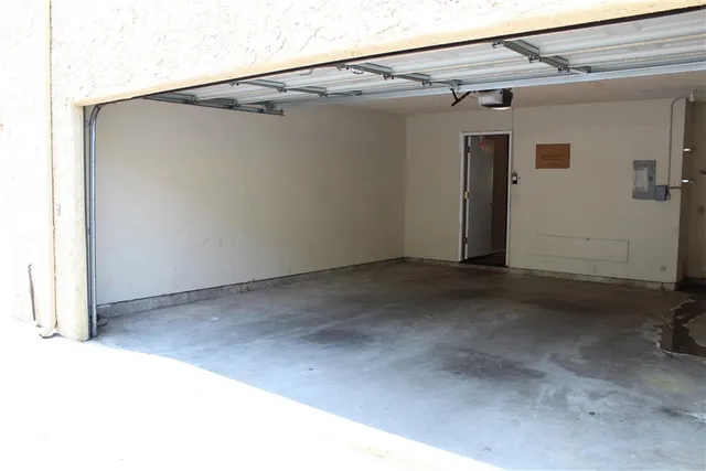 a view of a garage