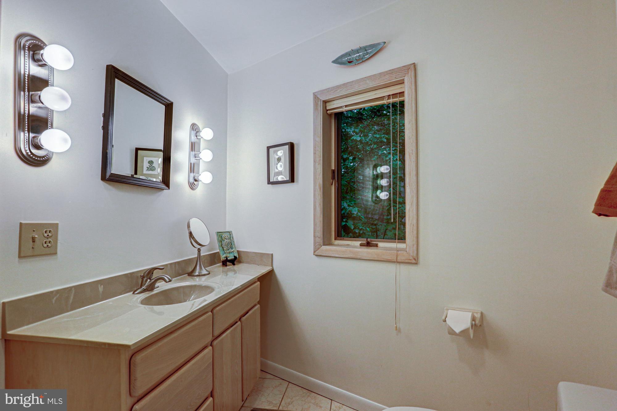 75 Good Hope Road Landenberg, PA 19350 - Photo 49 of 65 a bathroom with a granite countertop sink a mirror and a window