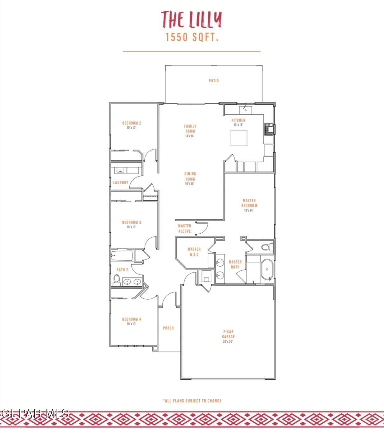 6037 Summer Ridge Sunland Park, NM 88008 - Photo 2 of 17 a picture of a floor plan