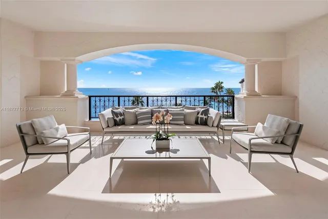 a living room with furniture and a couch