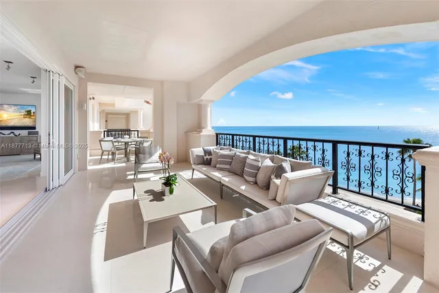 a view of building with large windows