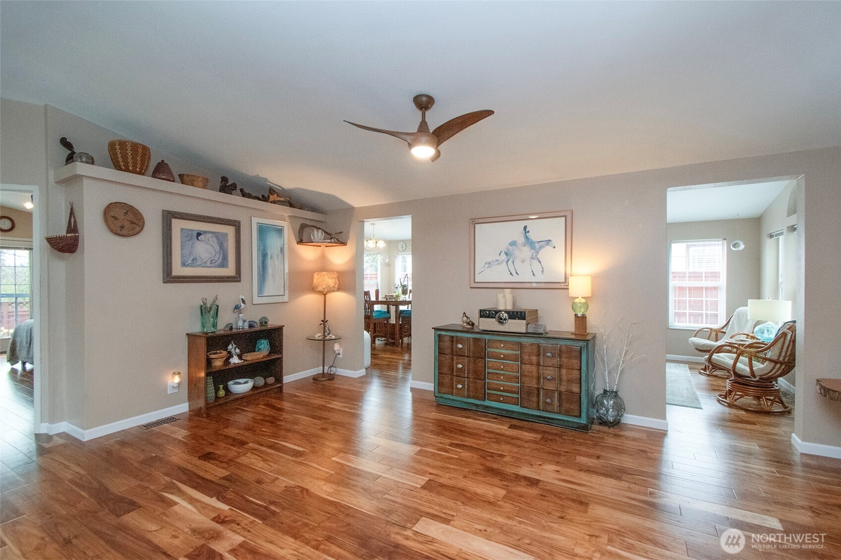 151 Green Meadows Drive Sequim, WA 98382 - Photo 9 of 40 a living room with furniture window and wooden floor