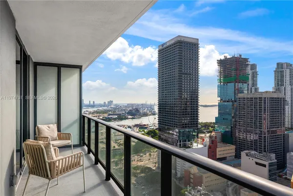 a view of balcony with city view