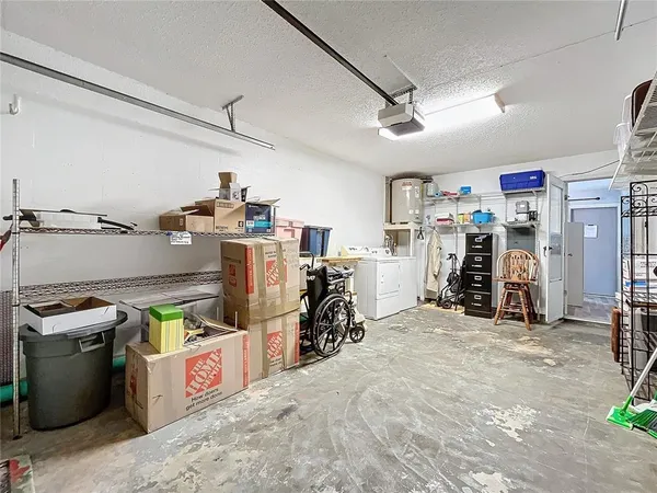 a view of a storage and utility room