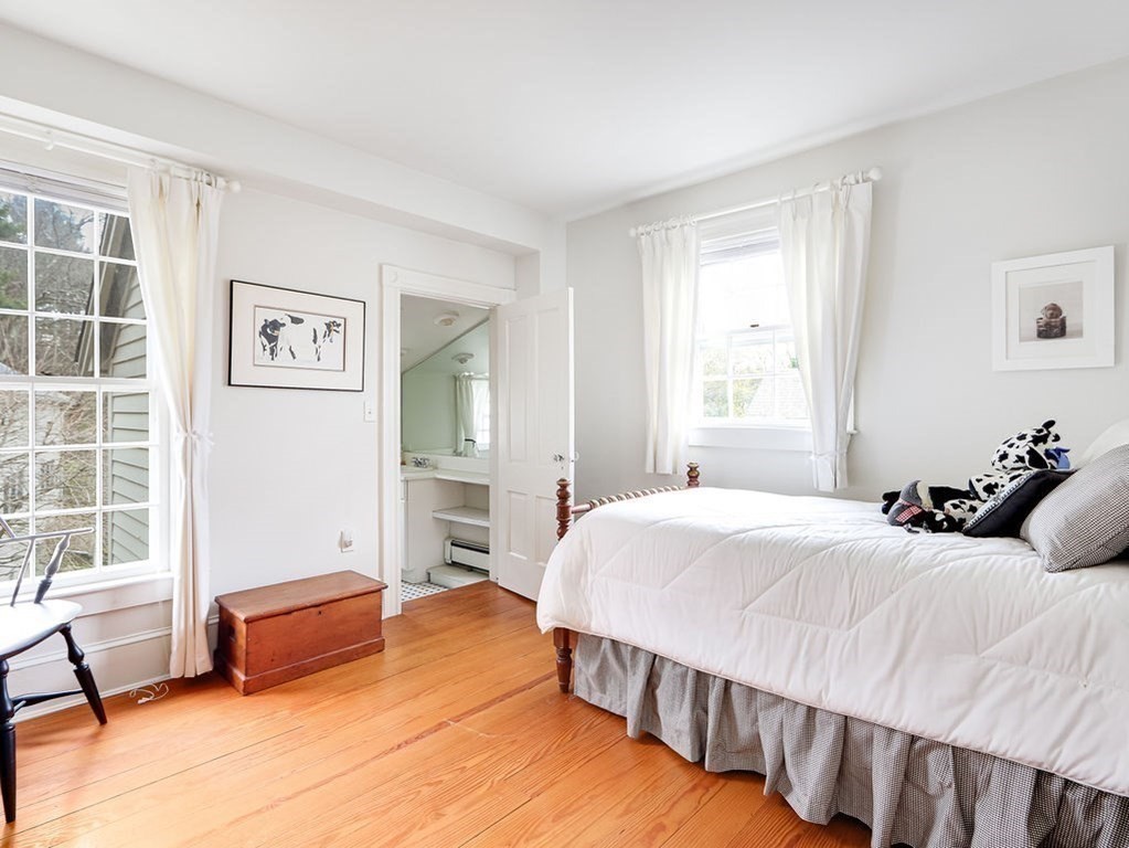 178 Dedham Street Dover, MA 02030 - Photo 24 of 42 a bedroom with a bed and wooden floor