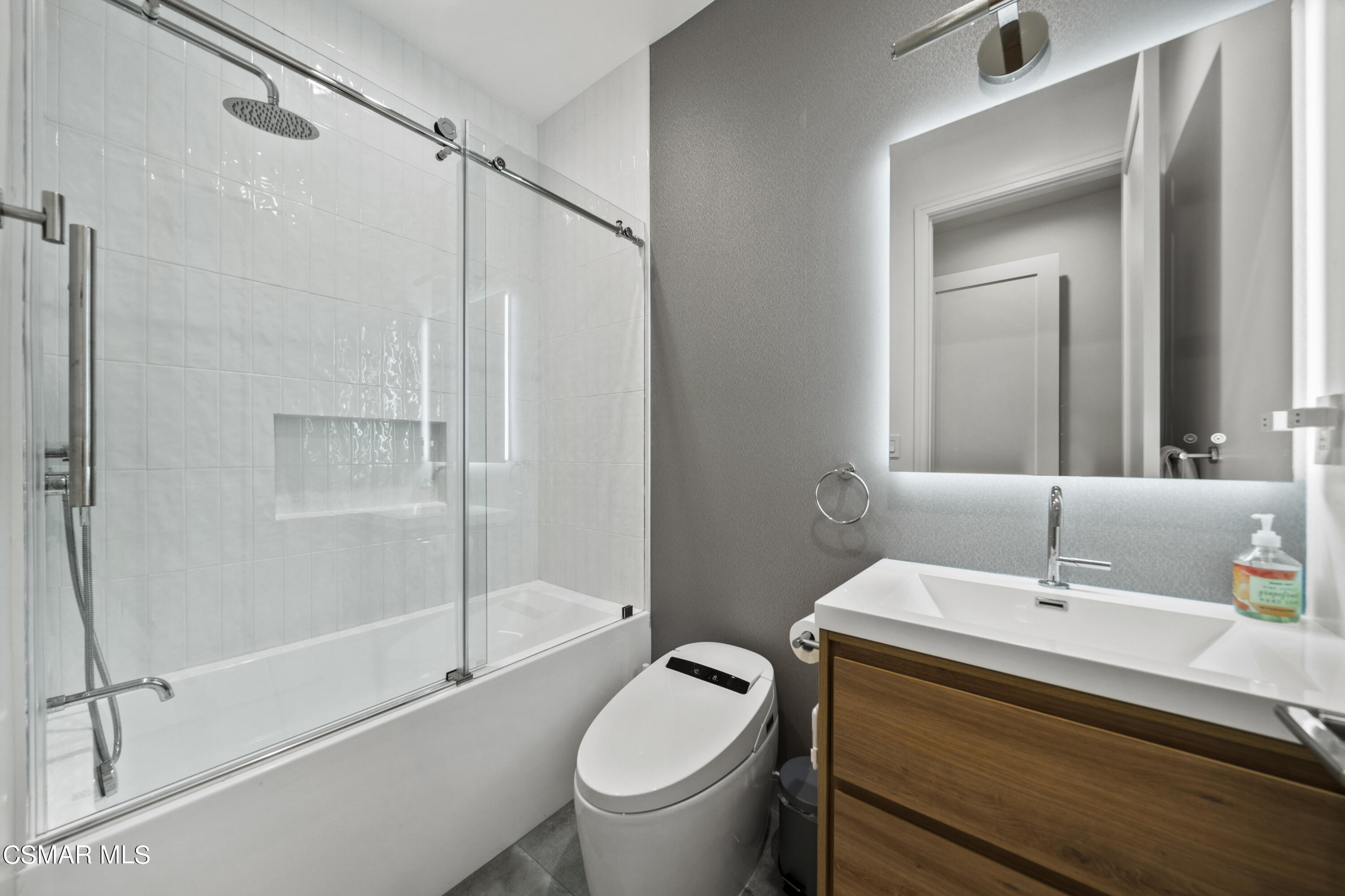 26205 Sand Canyon Road Canyon Country, CA 91387 - Photo 51 of 99 a bathroom with a sink toilet and shower