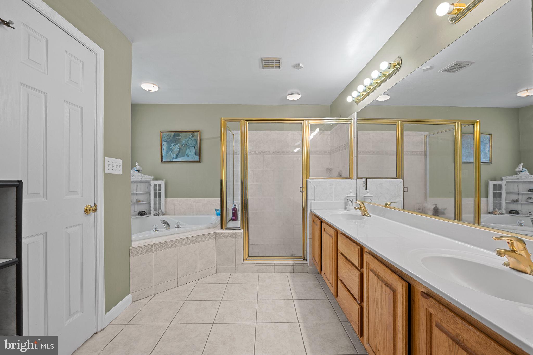 23439 Watson Road Leesburg, VA 20175 - Photo 19 of 41 a spacious bathroom with a tub sink and mirror