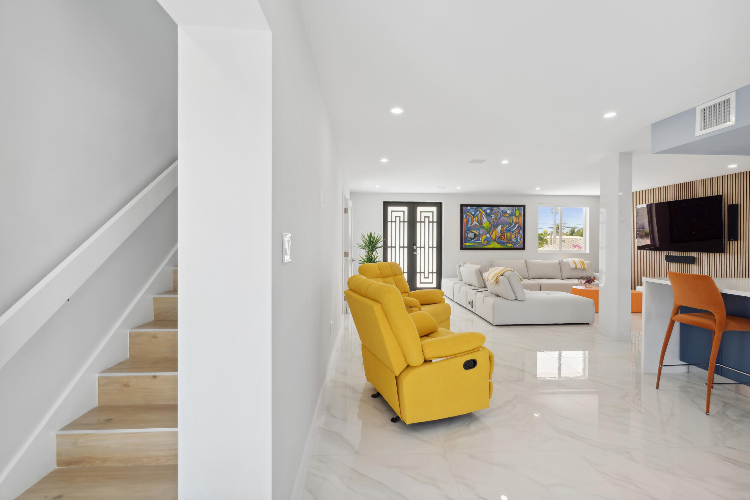 238 Atlantic Boulevard Key Largo, FL 33037 - Photo 36 of 104 a living room with furniture and a flat screen tv