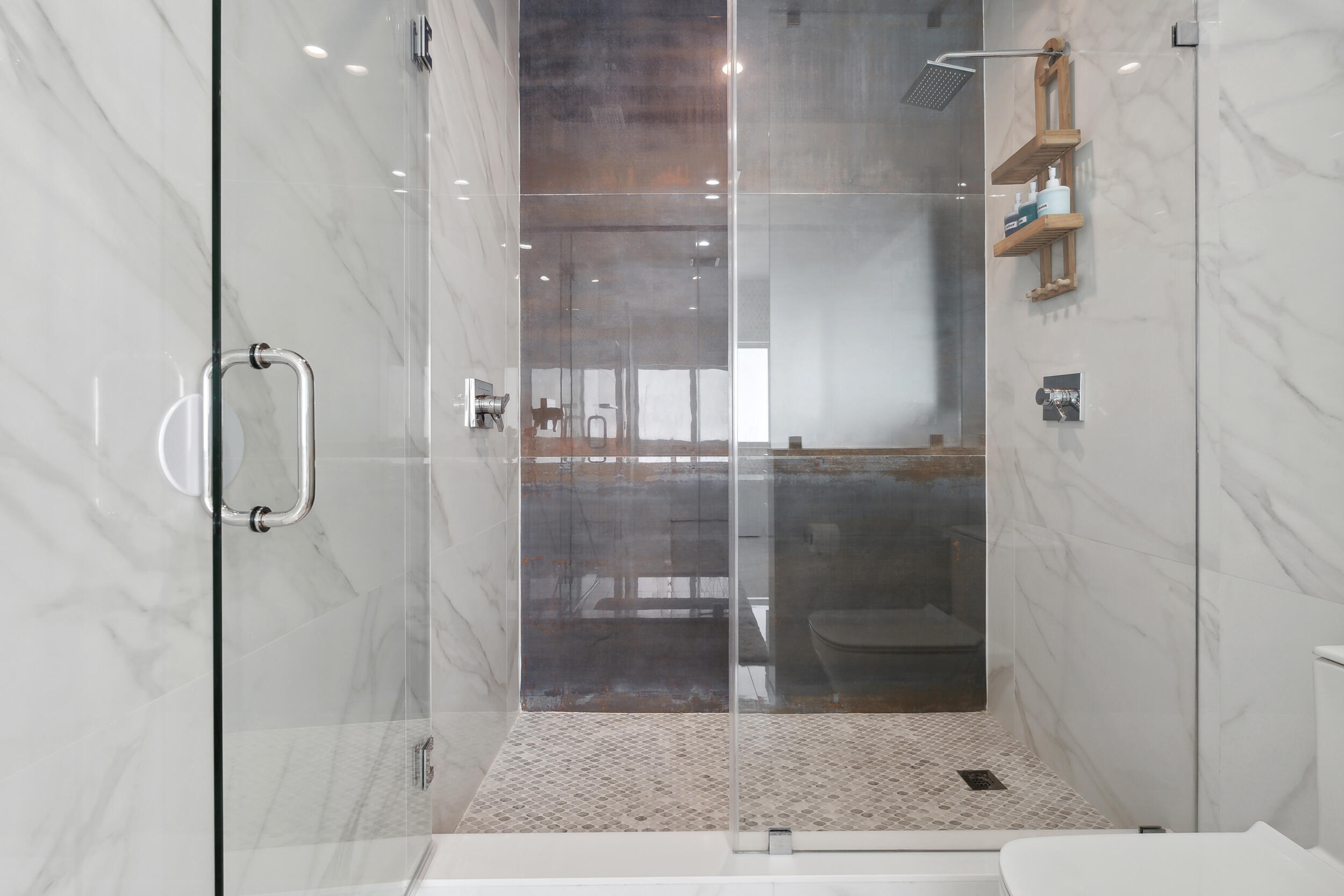 238 Atlantic Boulevard Key Largo, FL 33037 - Photo 48 of 104 a bathroom with a glass shower door