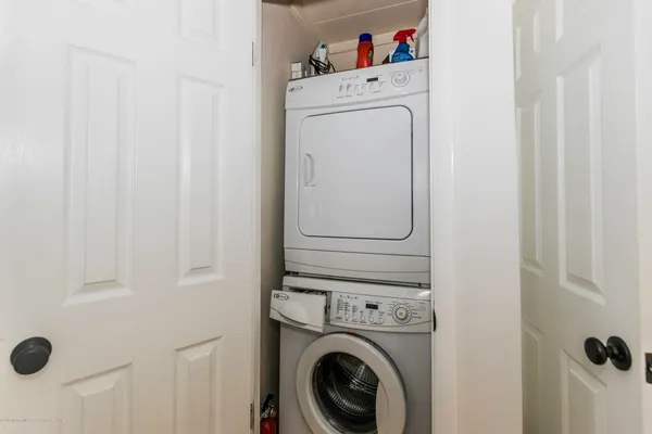 a view of a hallway with elevator