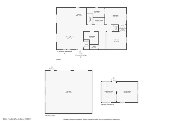 $495,000 | 25252 Pike Bend Road, Webster, WI 54893