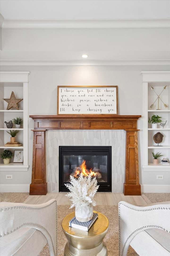 521 River Ridge Drive St. Charles, IL 60175 - Photo 18 of 46 a living room with furniture and a fireplace