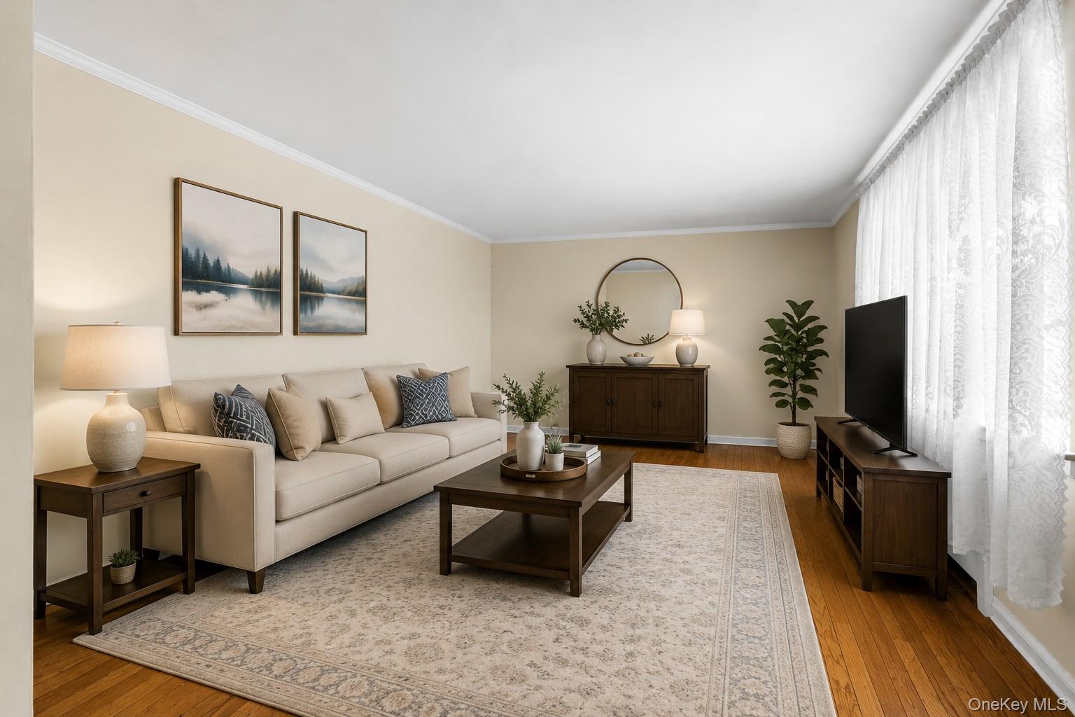 17 Robins Crescent, Unit 17 New Rochelle, NY 10801 - Photo 4 of 16 AI GENERATED LIVING ROOM