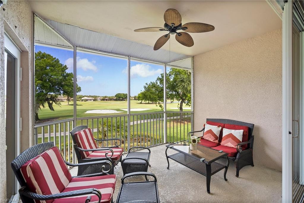 9113 Michael Circle, Unit 4 Naples, FL 34113 - Photo 15 of 23 Sunroom / solarium with ceiling fan