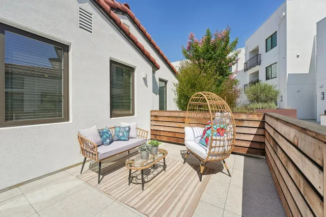 a view of deck with seating space and deck