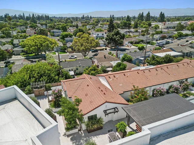 a outdoor view with a sitting space